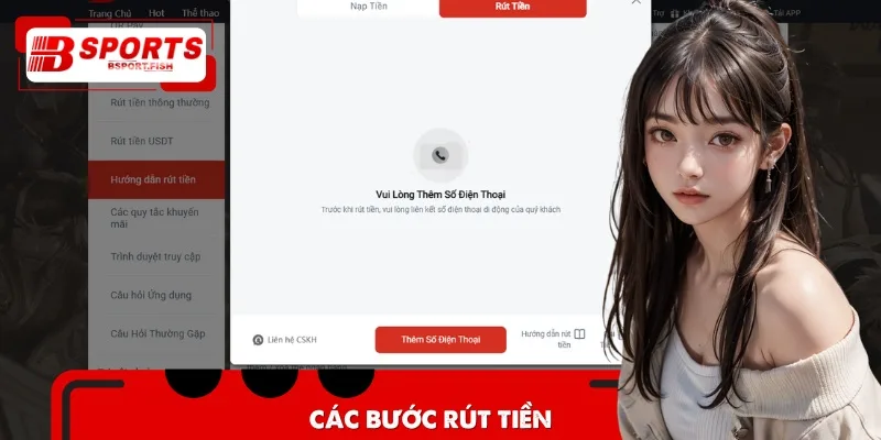 Quy trình rút tiền tại Bsports minh bạch, đảm bảo an toàn tuyệt đối