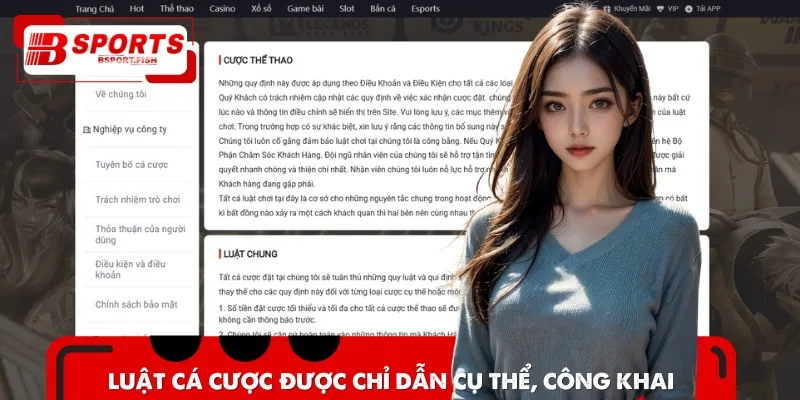 Quy tắc cá cược đều được chúng tôi hướng dẫn và công khai