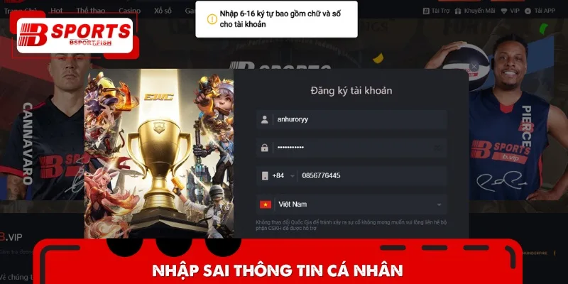 Nhập sai dữ liệu là một trong những vấn đề có thể khiến bạn gặp sự cố