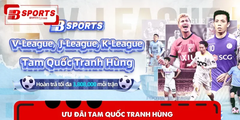 Thưởng lớn tại 3 giải V-League, J-League hoặc K-League
