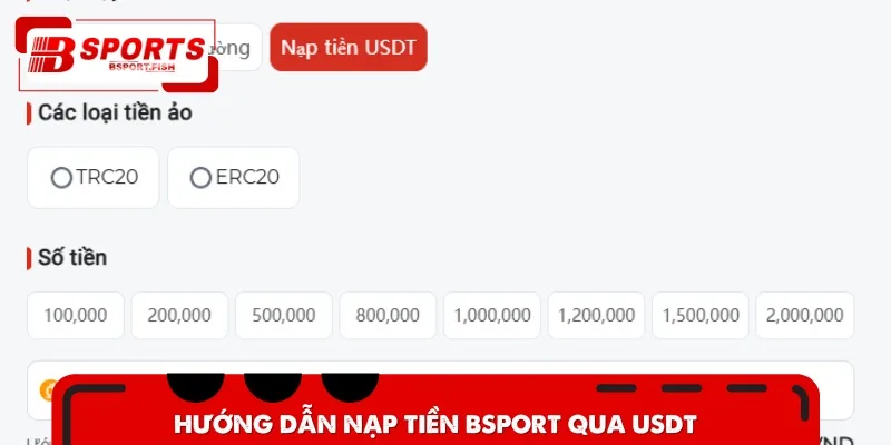 Hướng dẫn các bước nạp tiền an toàn, dễ hiểu qua USDT